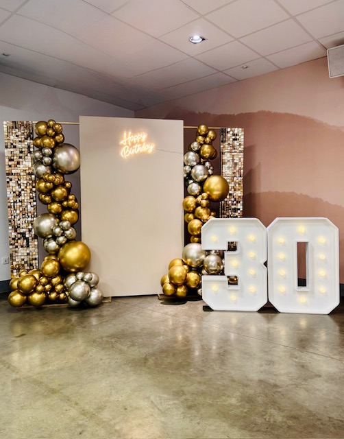 Décoration photocall anniversaire 30 ans Lyon